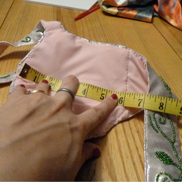 One of a Kind Belly Dance Costume Set Hand Made 36B - Picture 8 of 10